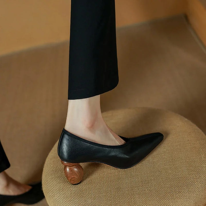 Grove Sculpted-Heel Pumps