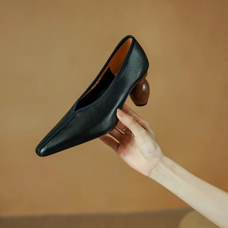 Grove Sculpted-Heel Pumps