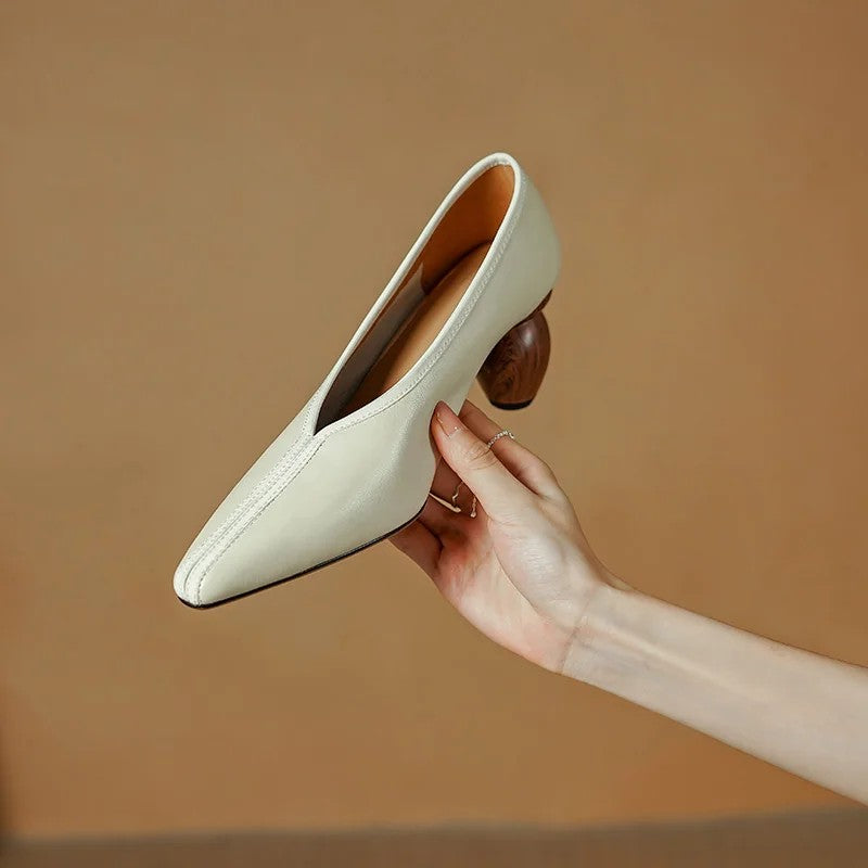 Grove Sculpted-Heel Pumps
