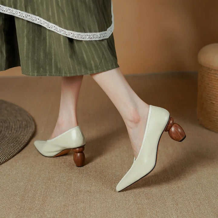 Grove Sculpted-Heel Pumps