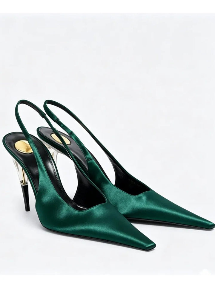 Sistine Satin Slingbacks