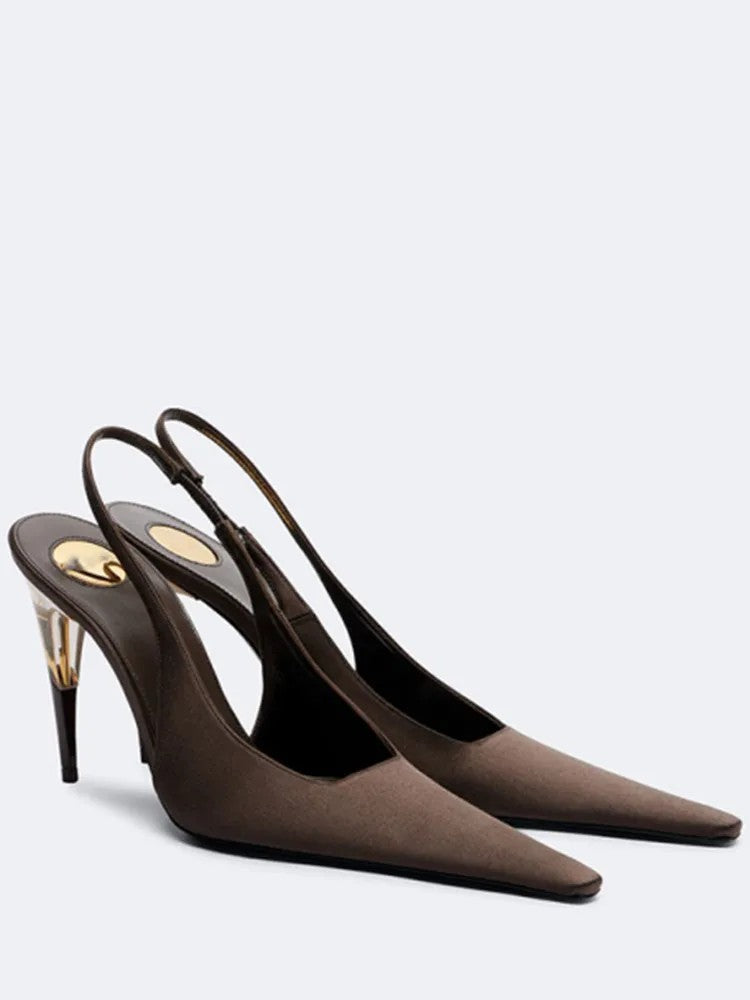 Sistine Satin Slingbacks