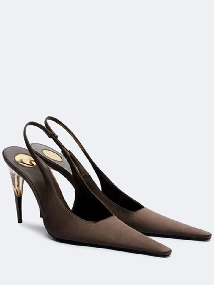 Sistine Satin Slingbacks