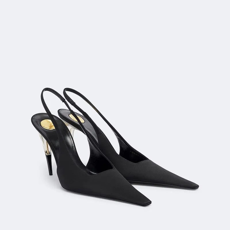 Sistine Satin Slingbacks