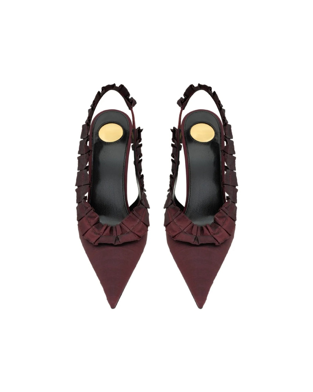 Ruffia Slingback Pumps