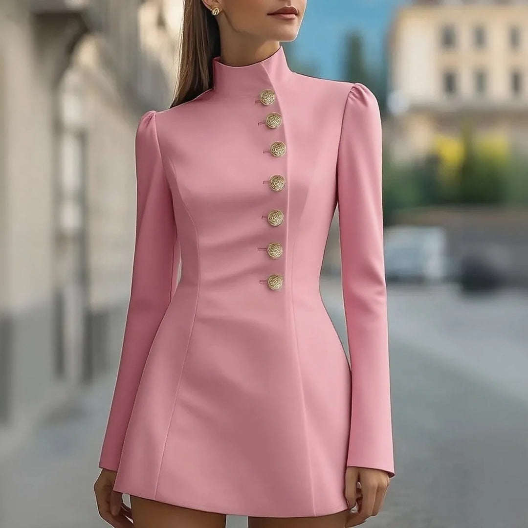 Cadenza Military Button Dress