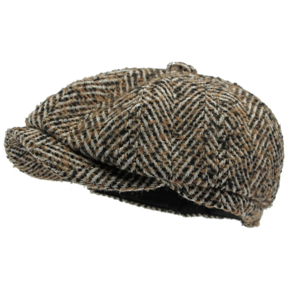 Newsboy Herringbone Baker Cap