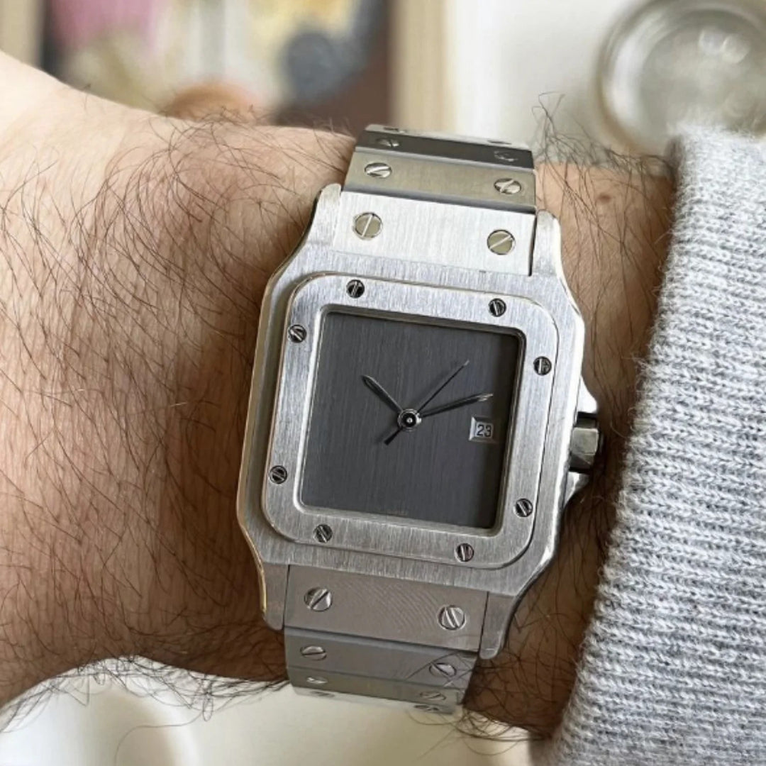 Aviator Square Steel Watch