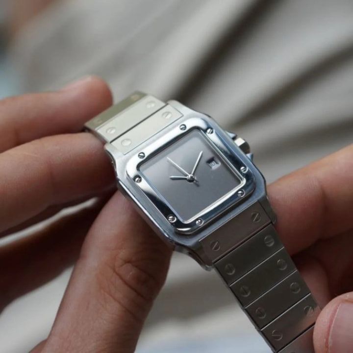 Aviator Square Steel Watch