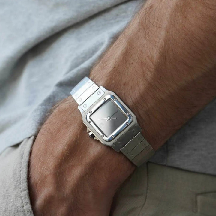 Aviator Square Steel Watch