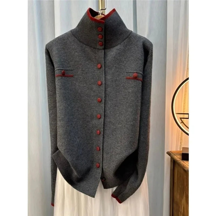 Beaudry Contrast Trim Cardigan