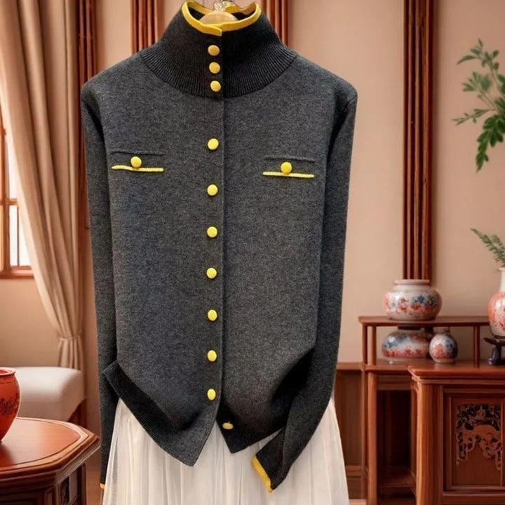 Beaudry Contrast Trim Cardigan