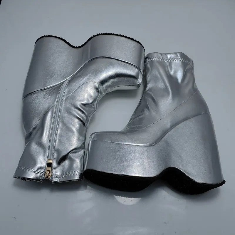 Vernice Platform Boots