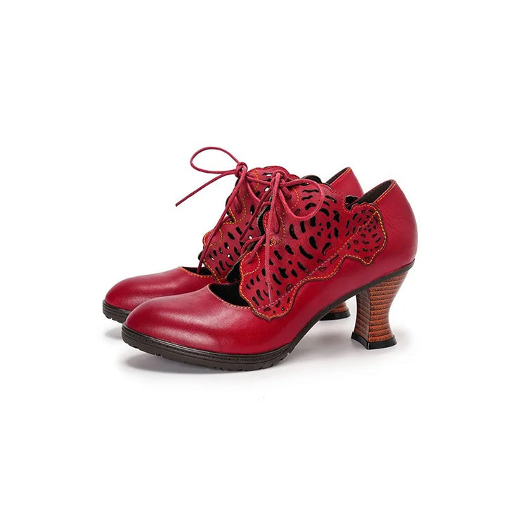 Traforata Lace-Up Pumps