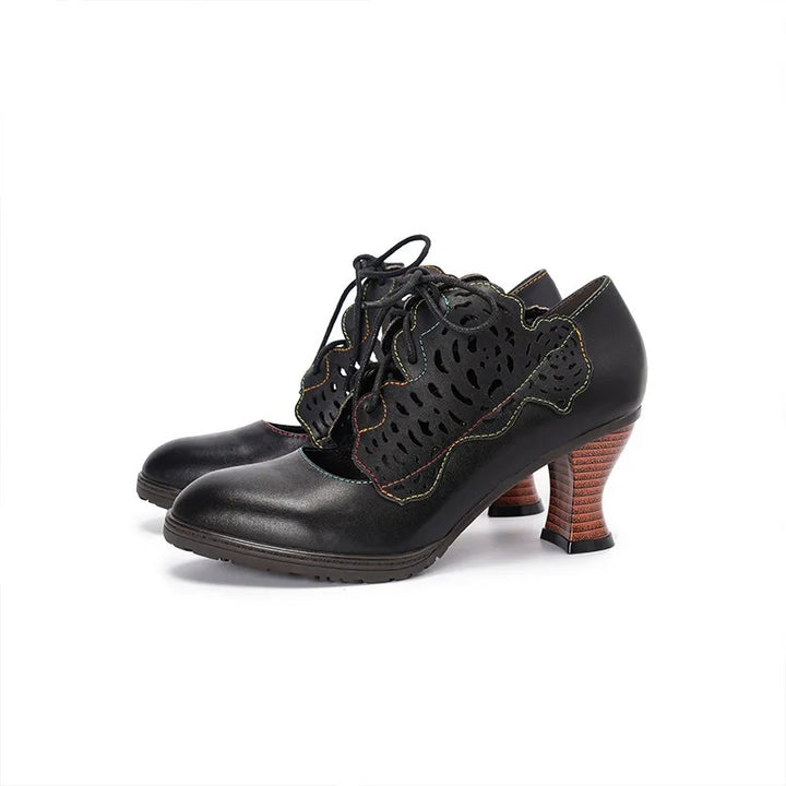 Traforata Lace-Up Pumps
