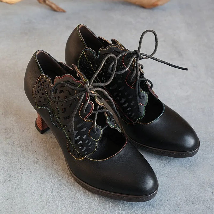 Traforata Lace-Up Pumps