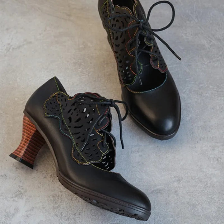 Traforata Lace-Up Pumps