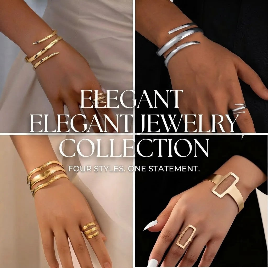 Obelisk Cuff Ring Set