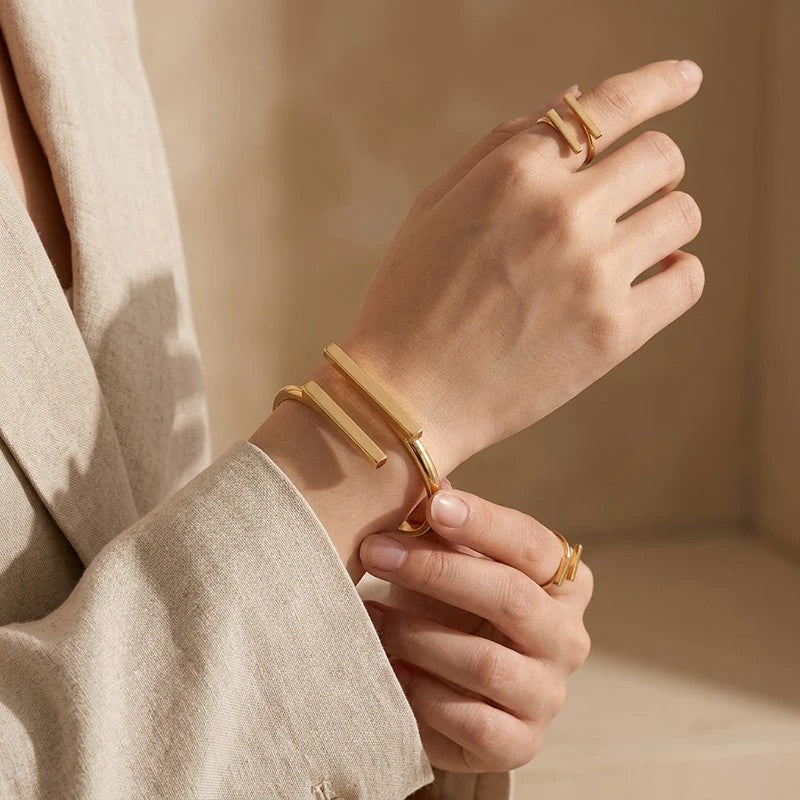 Obelisk Cuff Ring Set