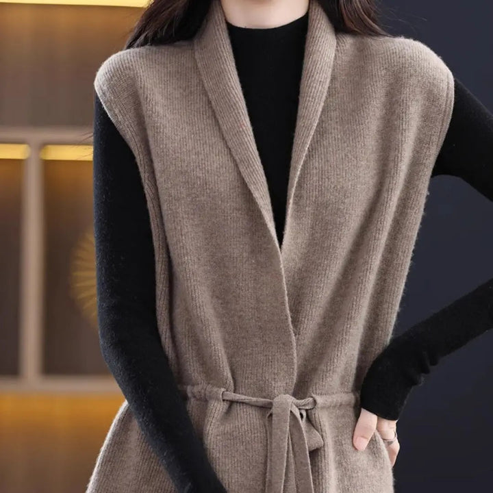 Adaline Sash Wool Vest