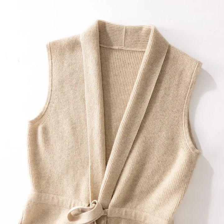 Adaline Sash Wool Vest