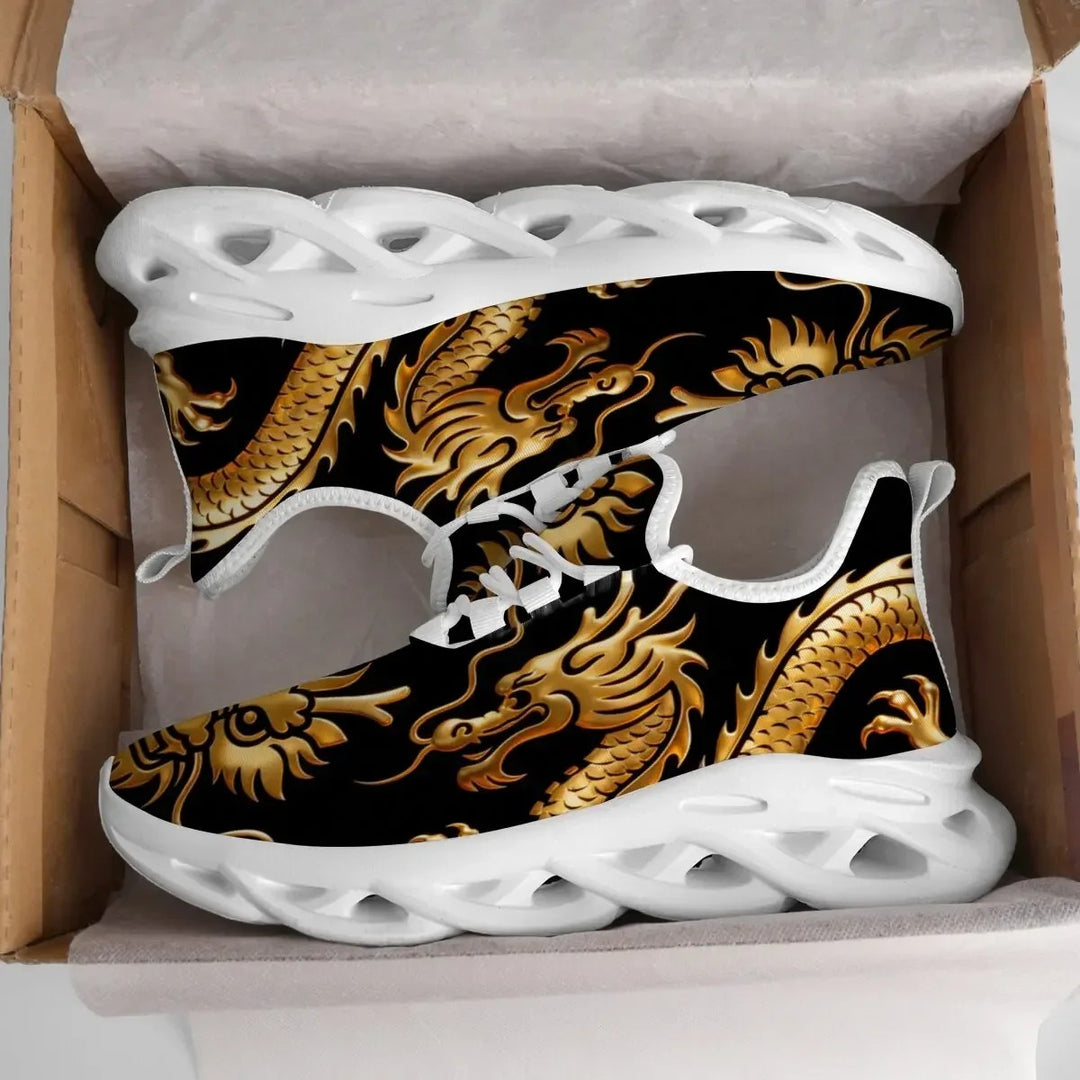 Golden Dragon Mesh Sneakers