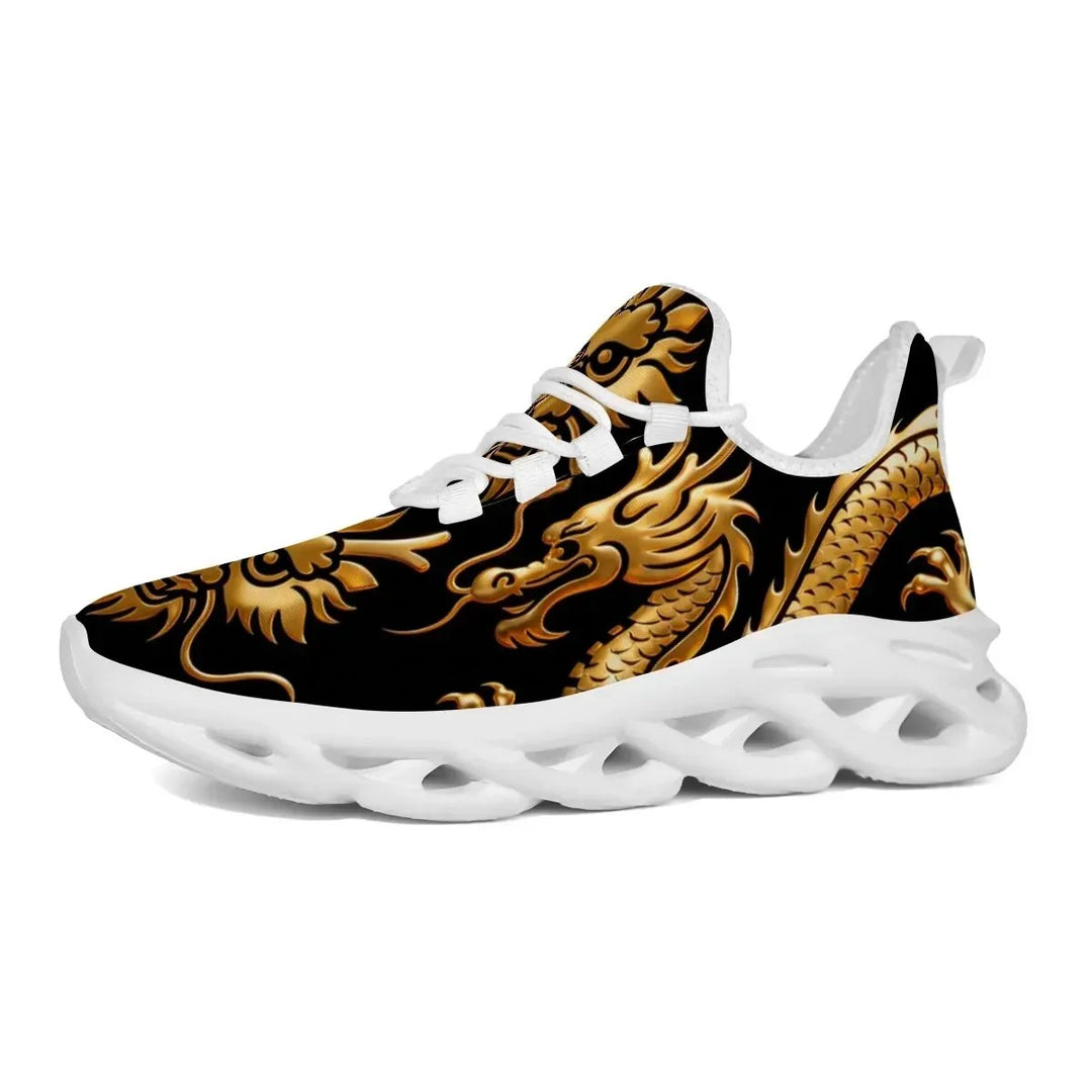 Golden Dragon Mesh Sneakers
