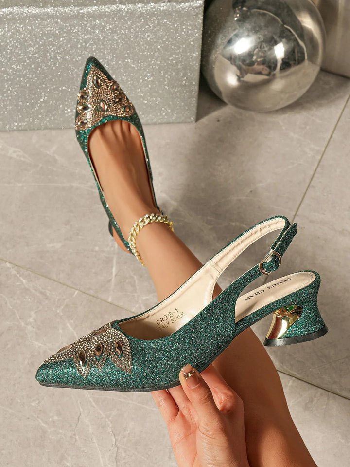 Verona Jewelled Slingback Pumps