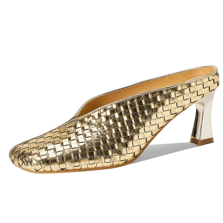 Lustra Woven Mule Heels
