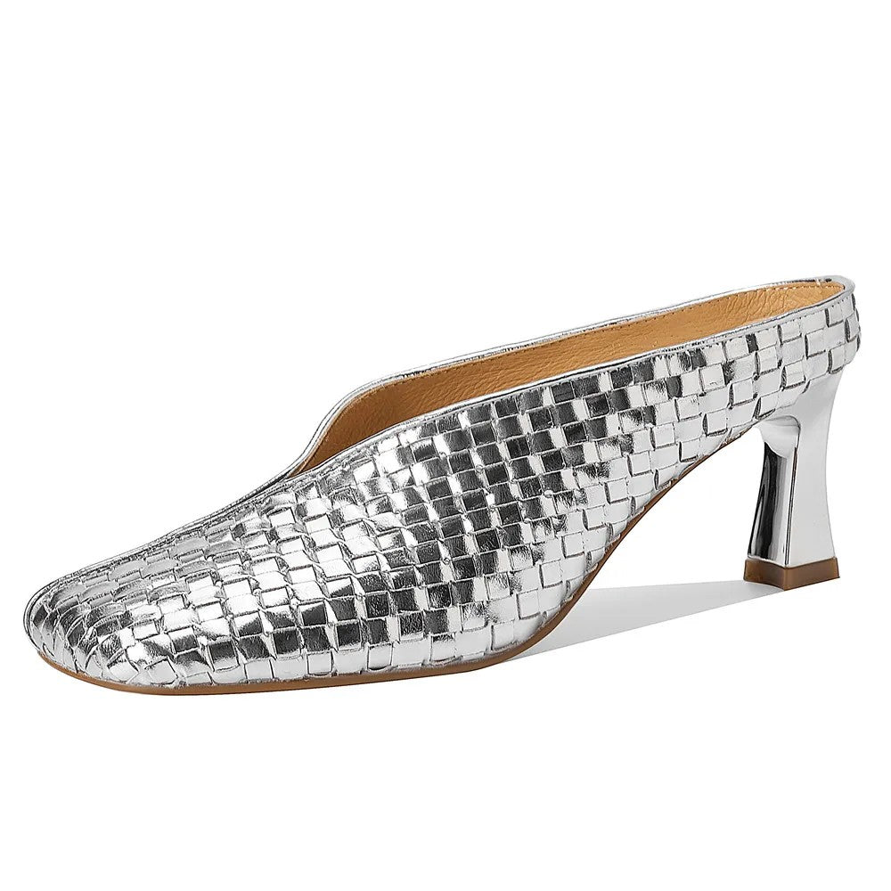 Lustra Woven Mule Heels