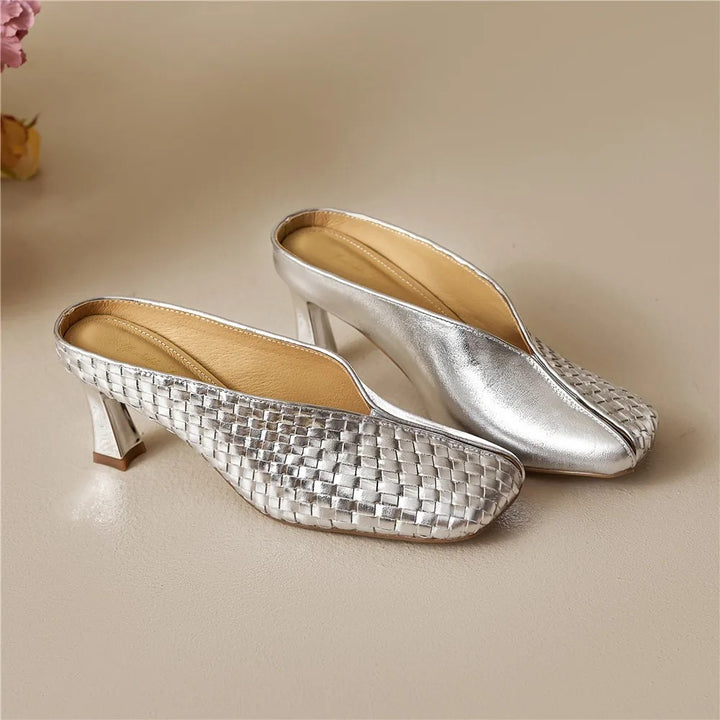 Lustra Woven Mule Heels