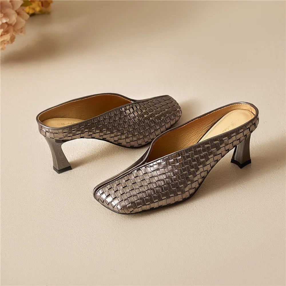 Lustra Woven Mule Heels