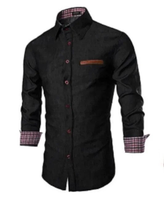 Tartan Placket Denim Shirt