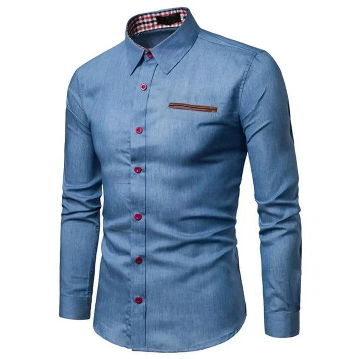 Tartan Placket Denim Shirt