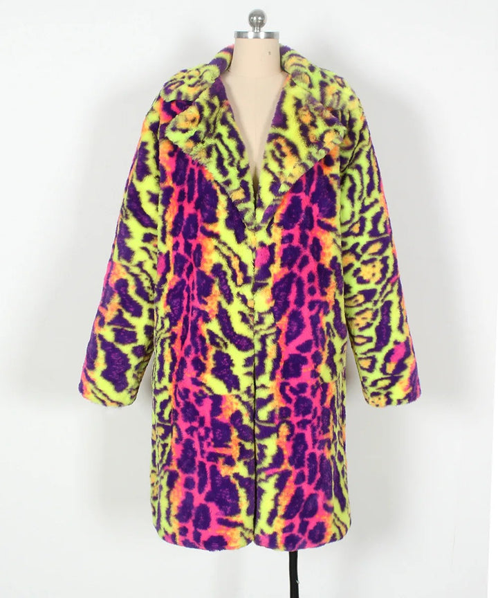 Riot Leopard Fur Coat