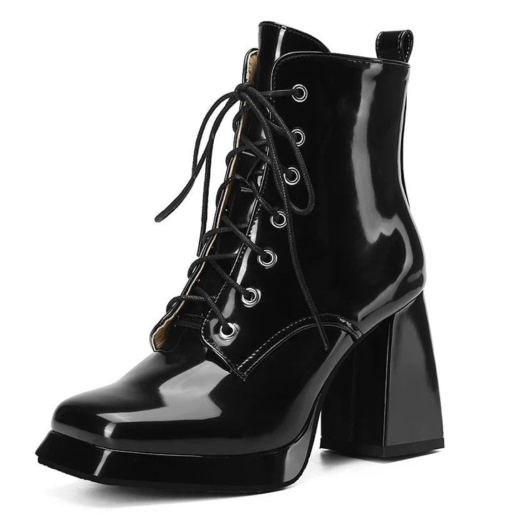 Lacuna Square-Toe Ankle Boots