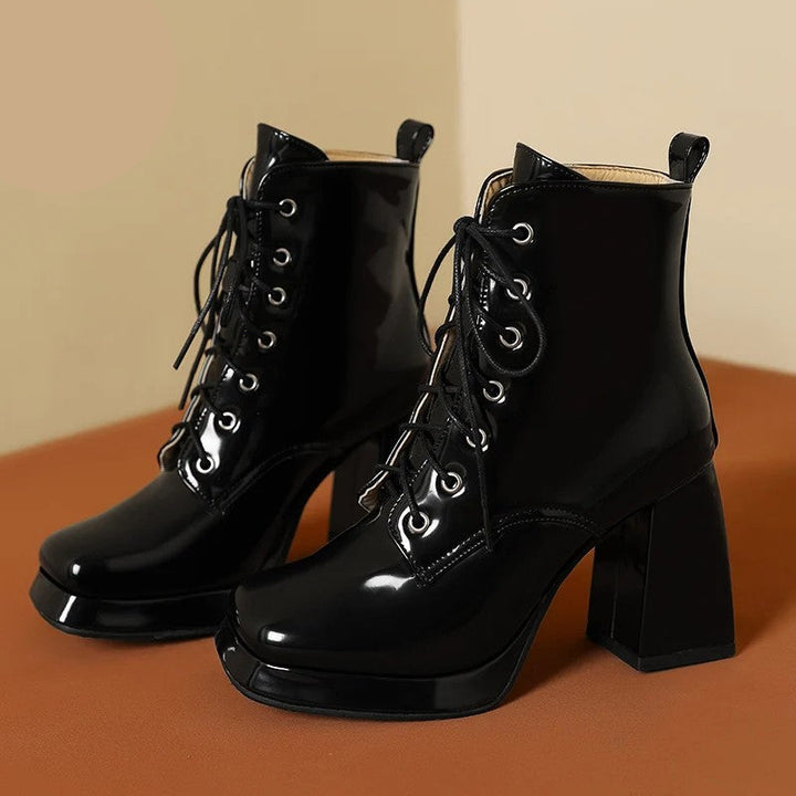 Lacuna Square-Toe Ankle Boots