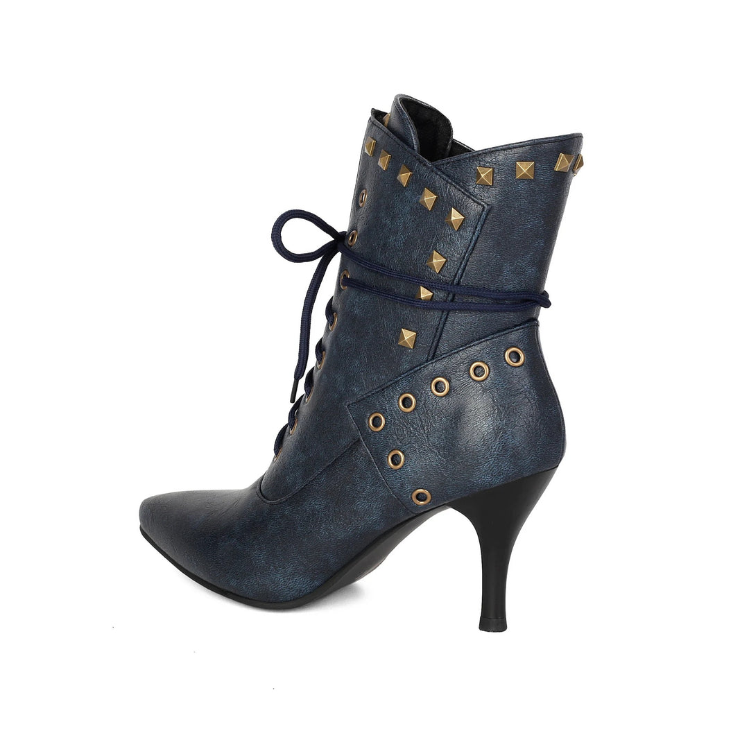 Rivetta Lace-Up Ankle Boots