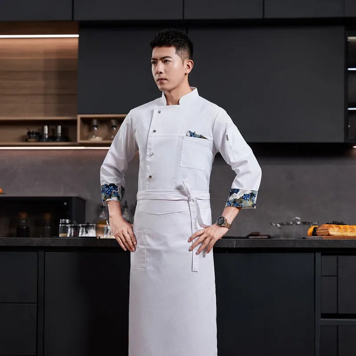Kuroshio Wave-Cuff Chef Jacket