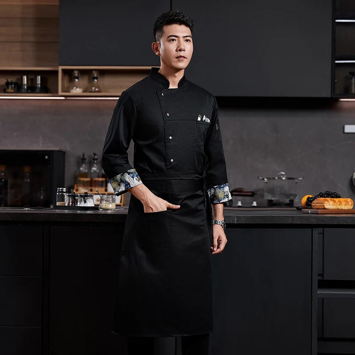 Kuroshio Wave-Cuff Chef Jacket
