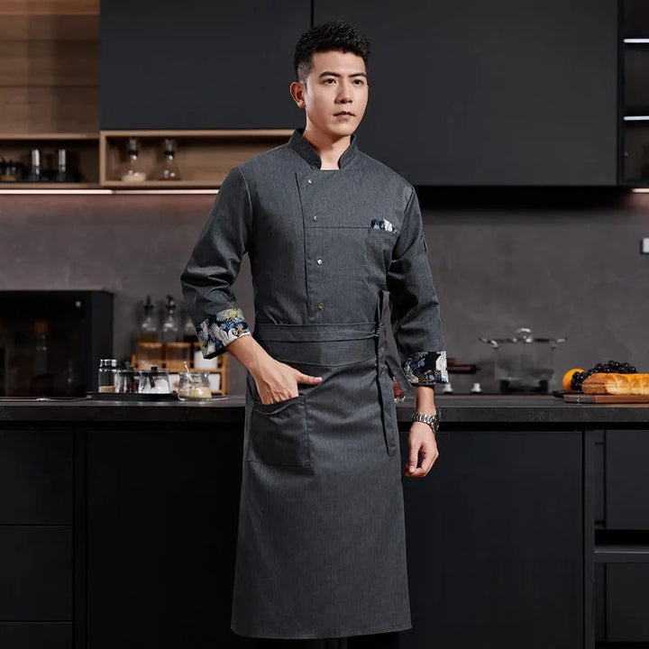 Kuroshio Wave-Cuff Chef Jacket