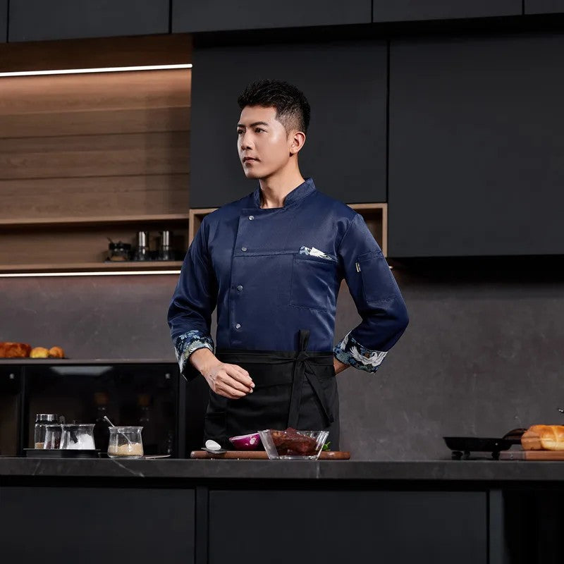 Kuroshio Wave-Cuff Chef Jacket