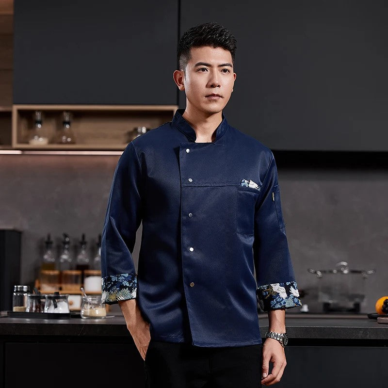 Kuroshio Wave-Cuff Chef Jacket