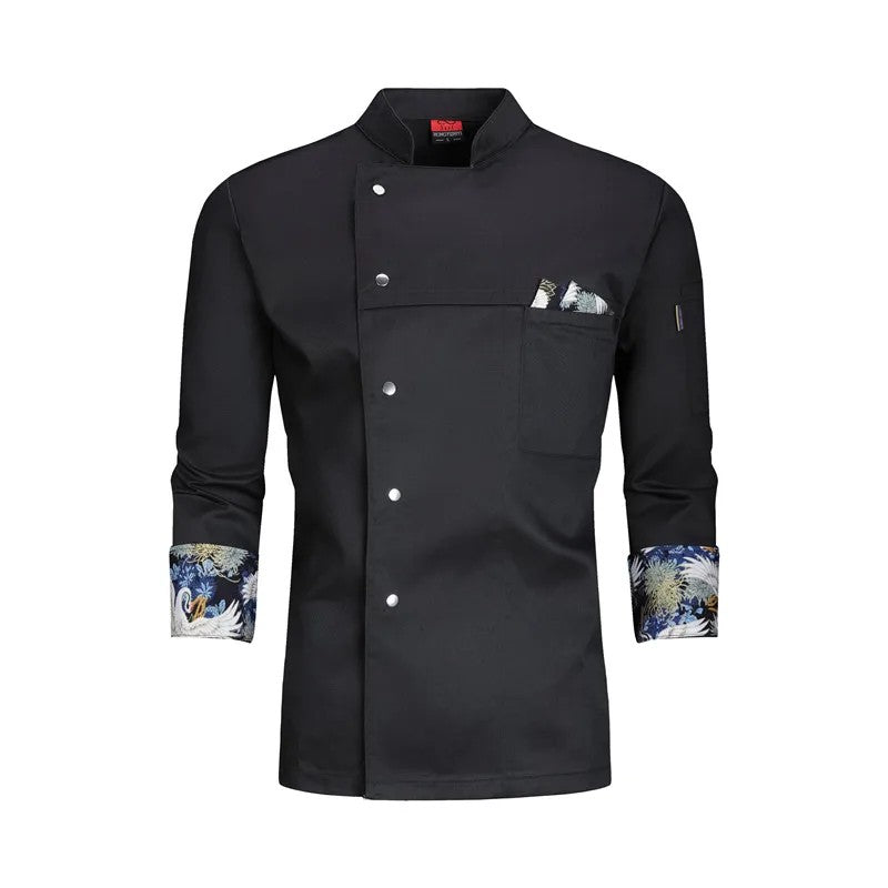 Kuroshio Wave-Cuff Chef Jacket