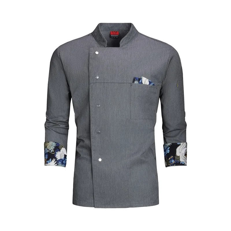 Kuroshio Wave-Cuff Chef Jacket