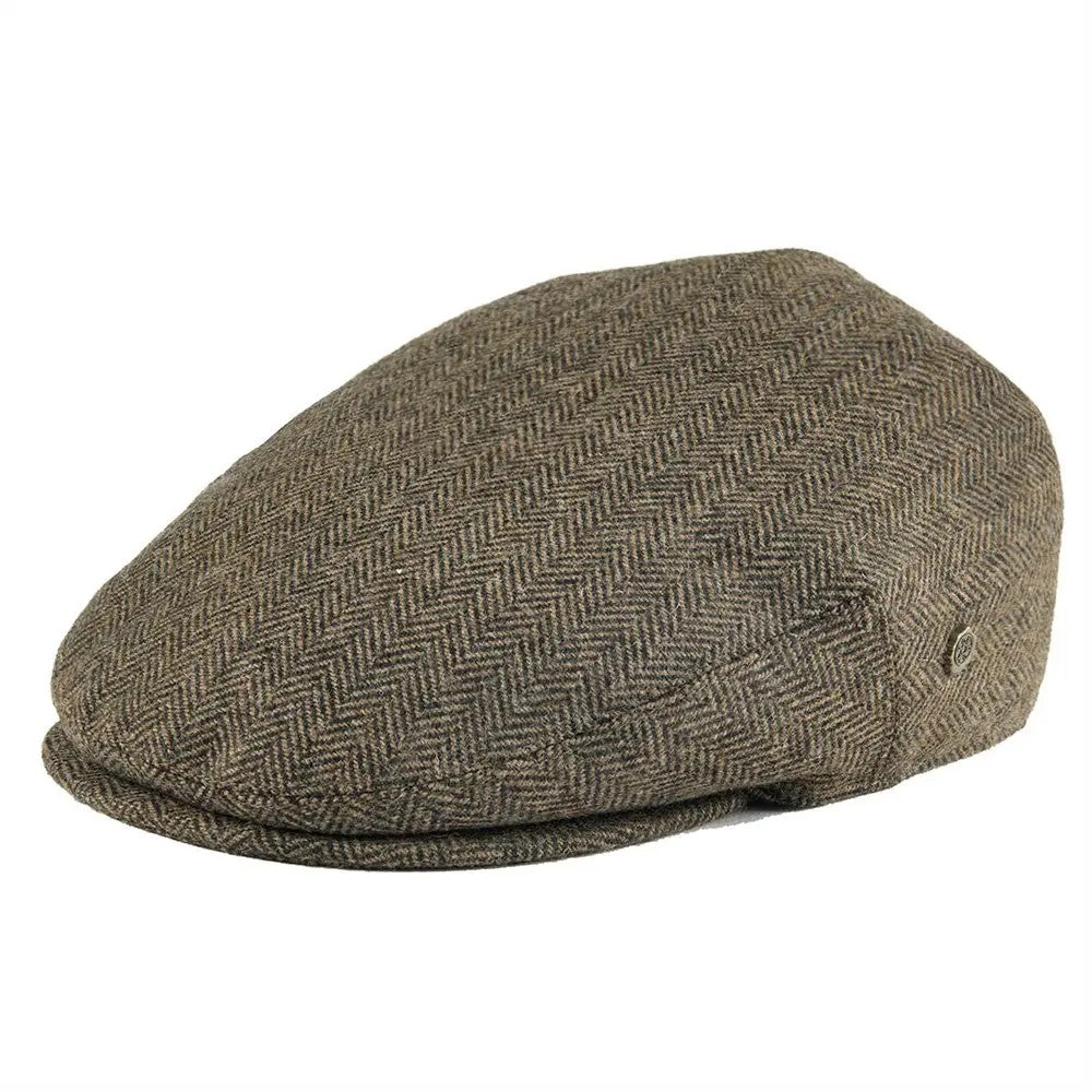 Thatcher Herringbone Flat Cap