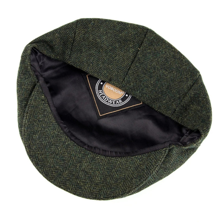 Thatcher Herringbone Flat Cap