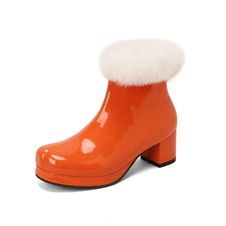 Flurry Fur-Cuff Platform Boots