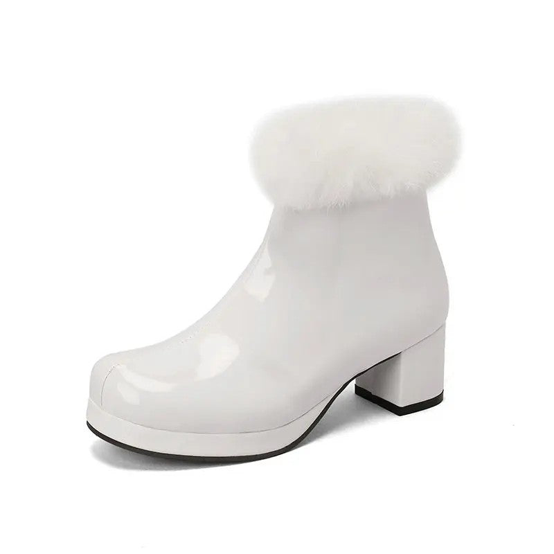 Flurry Fur-Cuff Platform Boots