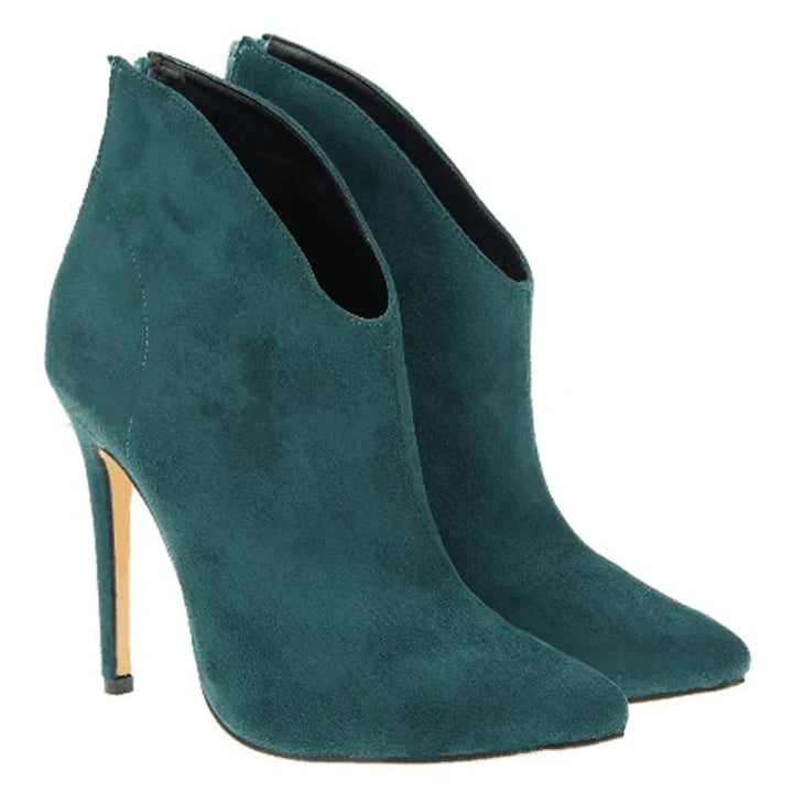 Plunge Vamp Stiletto Boots